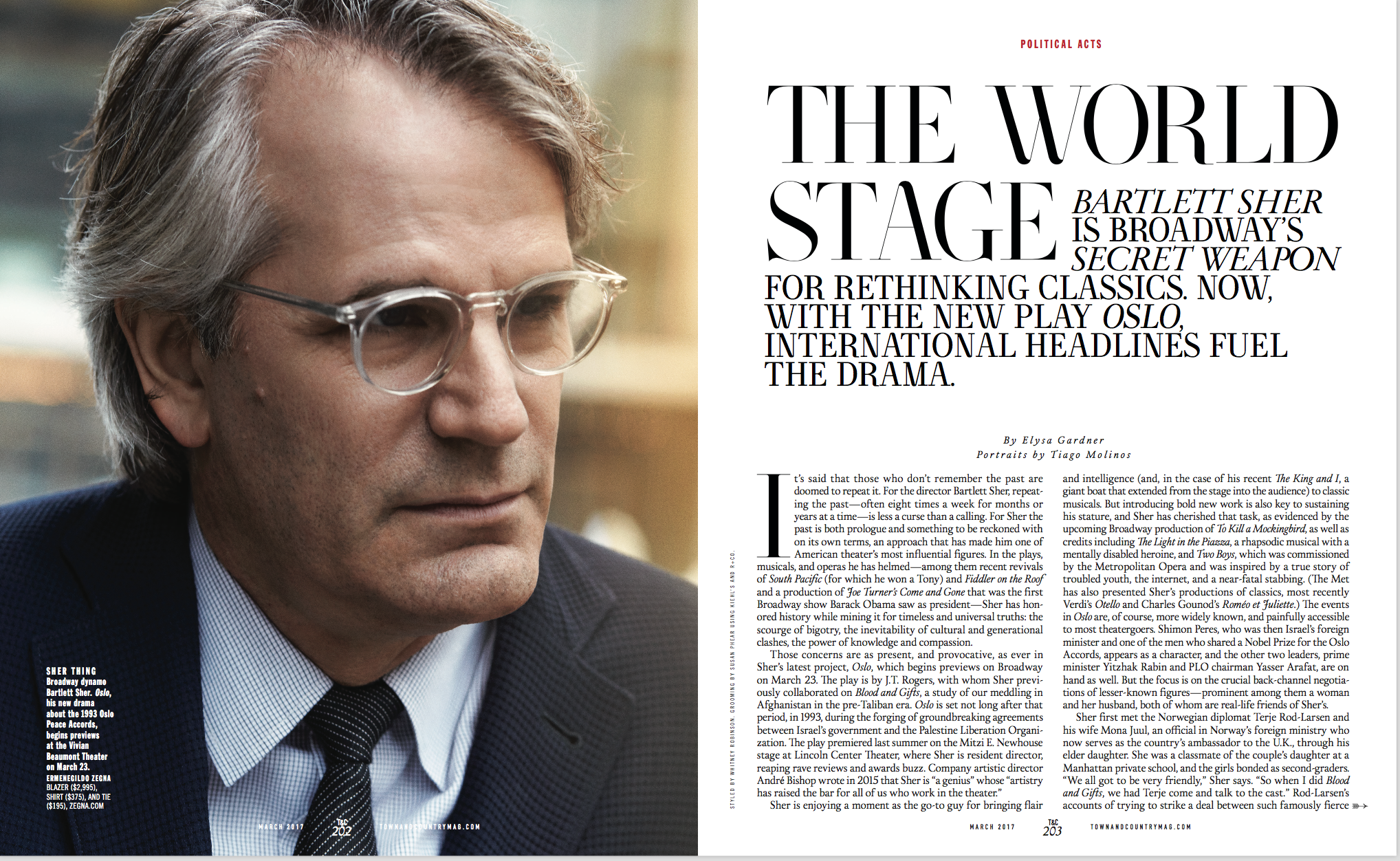Bartlett Sher by Tiago Molinos, Town & Country