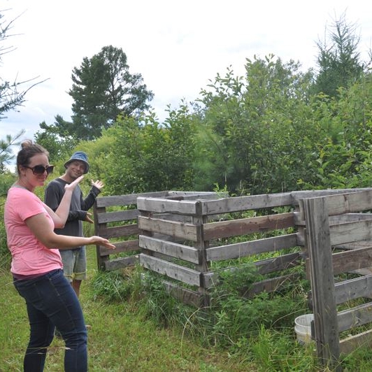 We built a corral for composting the waste.