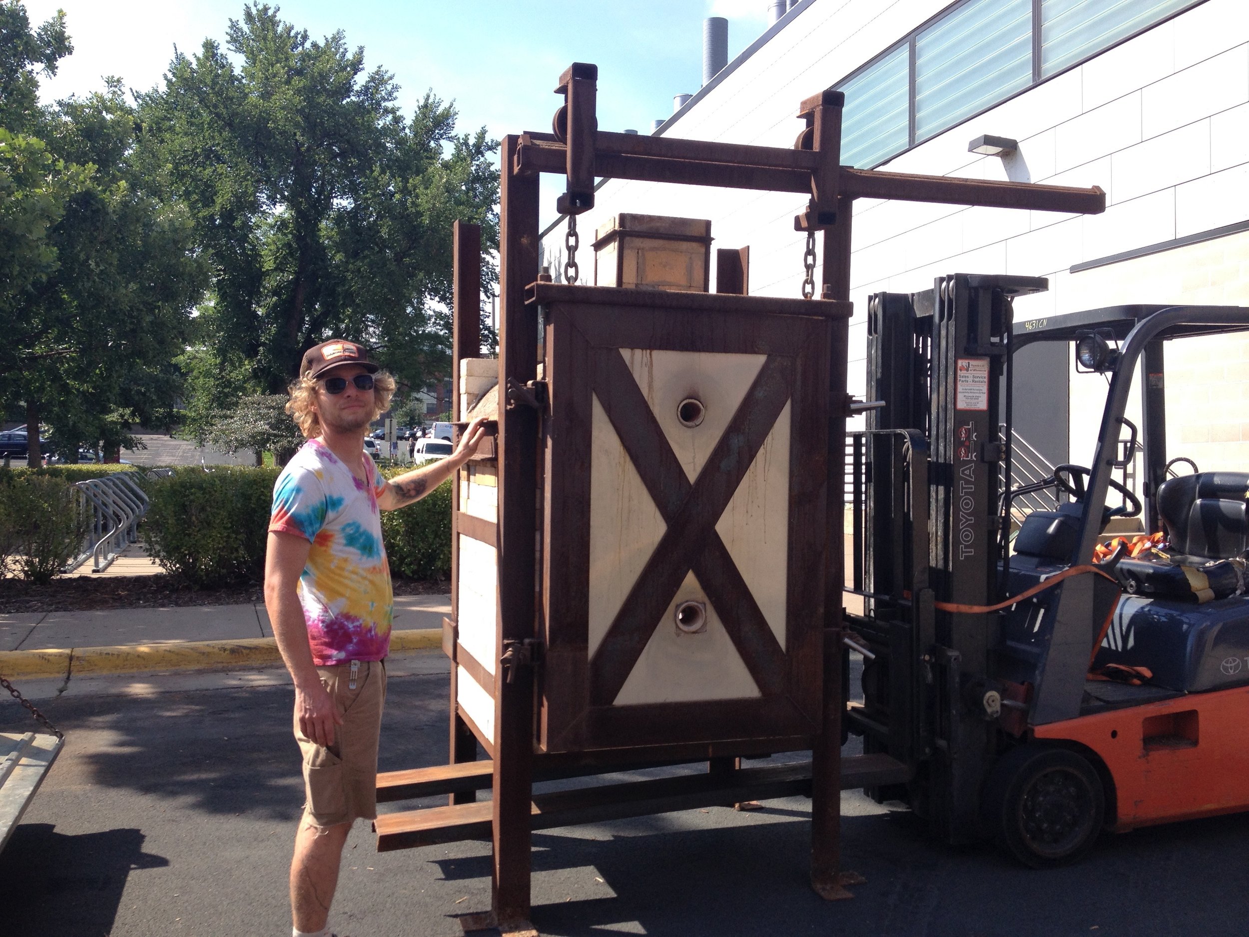 We've also installed this beautiful outdoor kiln,