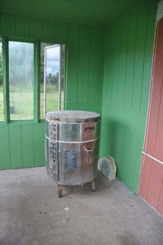 We'll be converting this electric kiln to gas,