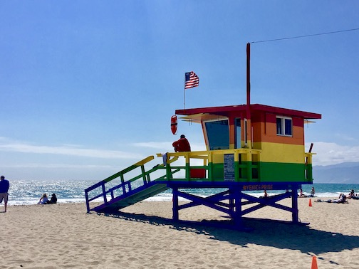 Life guard solidarity as lived on Venice Beach.