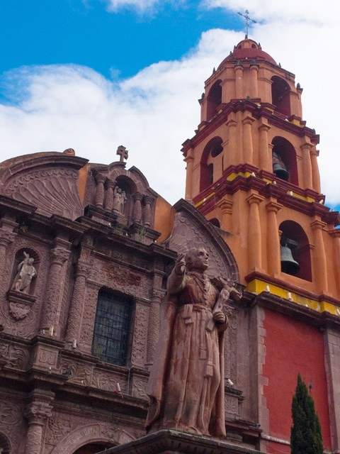 The San Francisco Church in the heart of San Miguel.