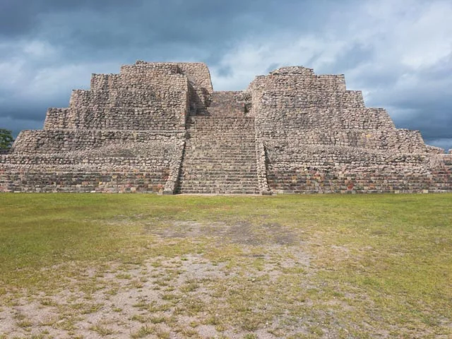 The central pyramid at Canada de los Virgin archeological site.