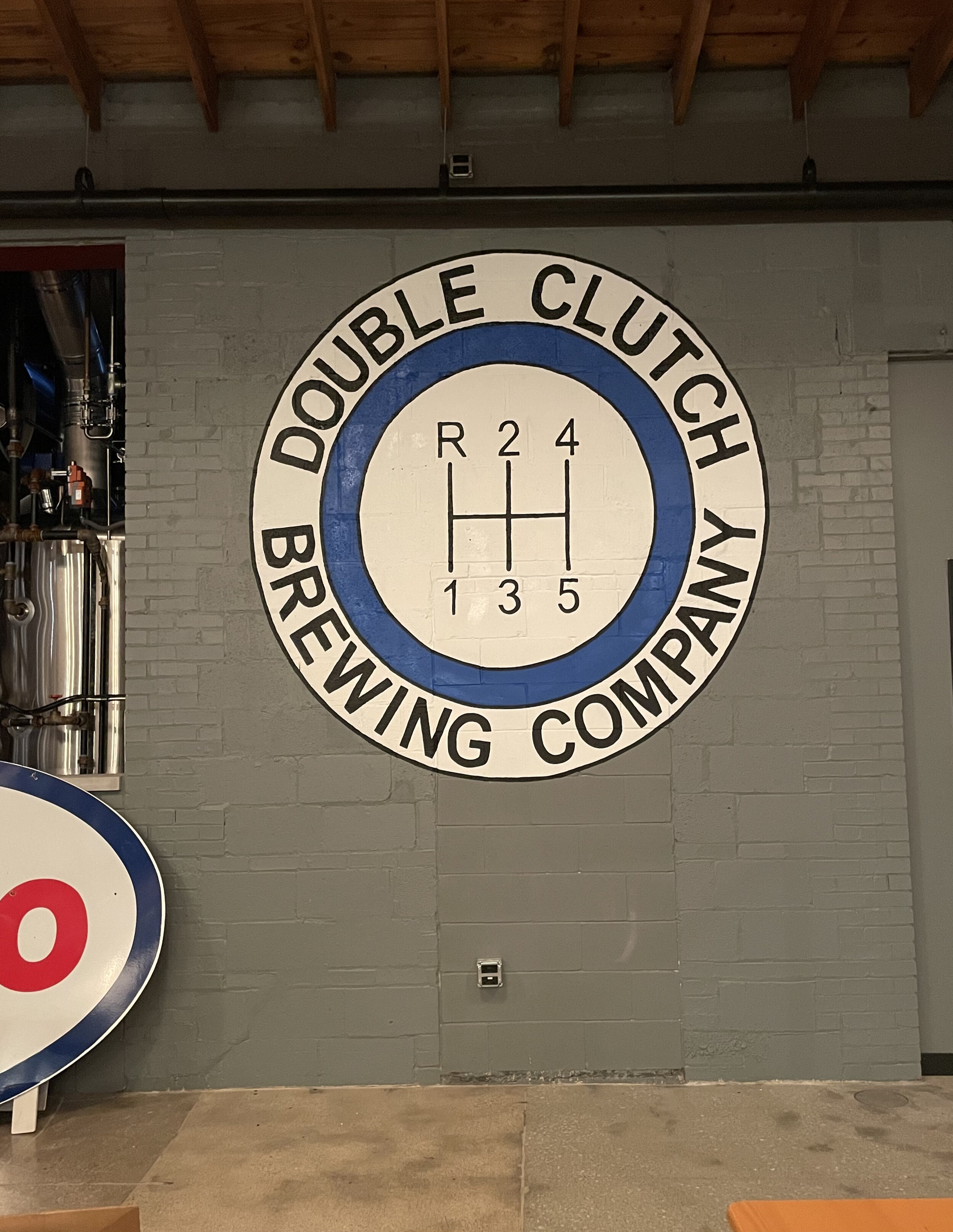 Double Clutch Brewery stage sign