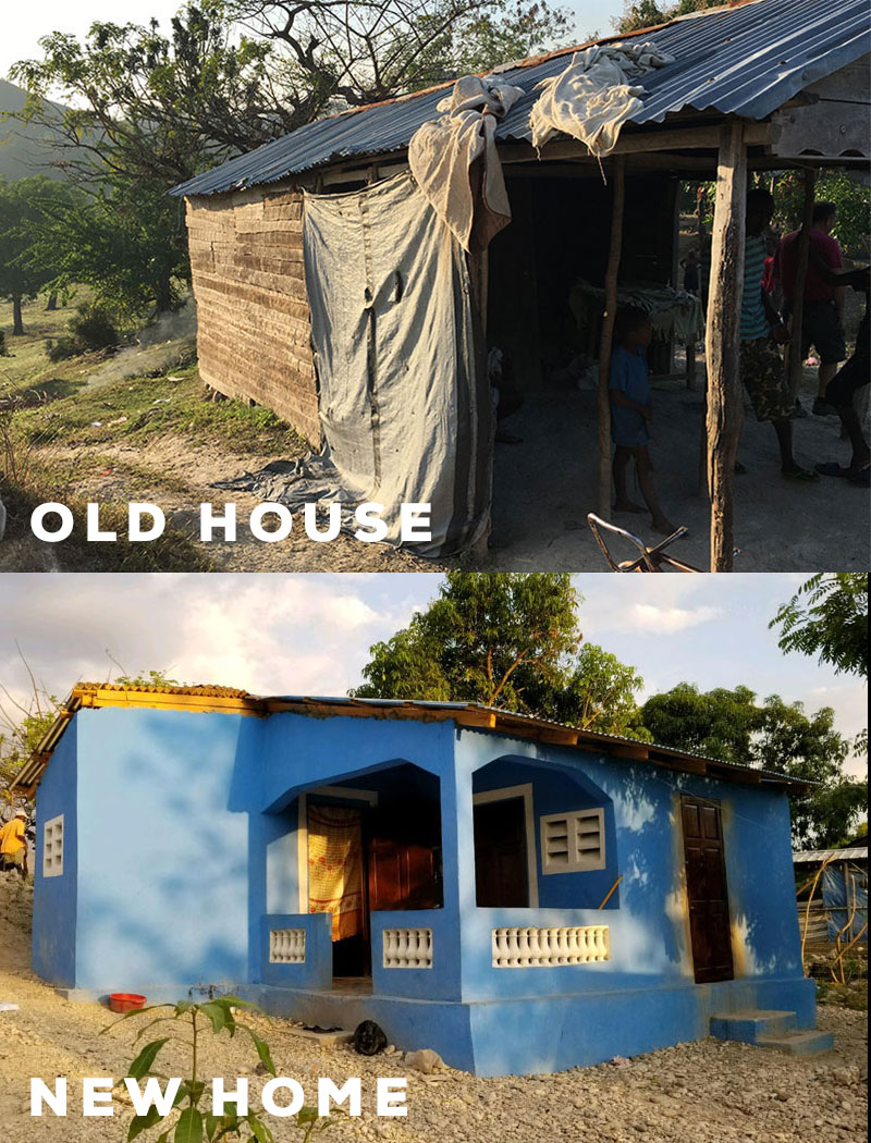 This is the old and new home we built for Miguelange.