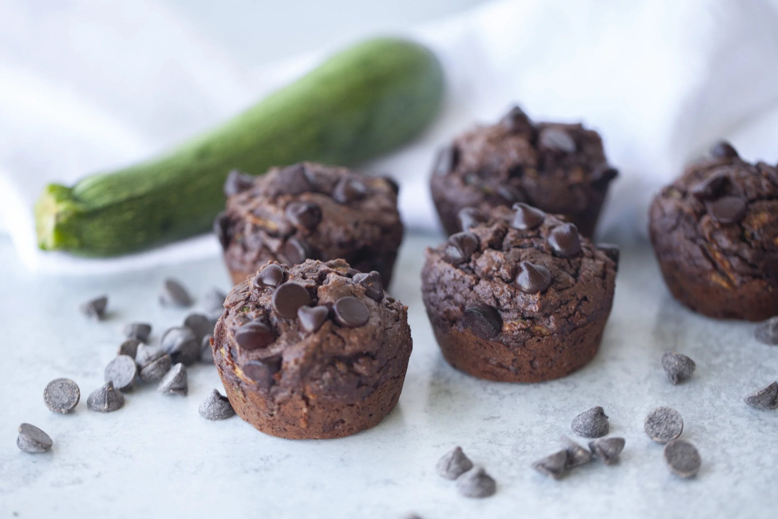 Keto Chocolate Zucchini Muffins