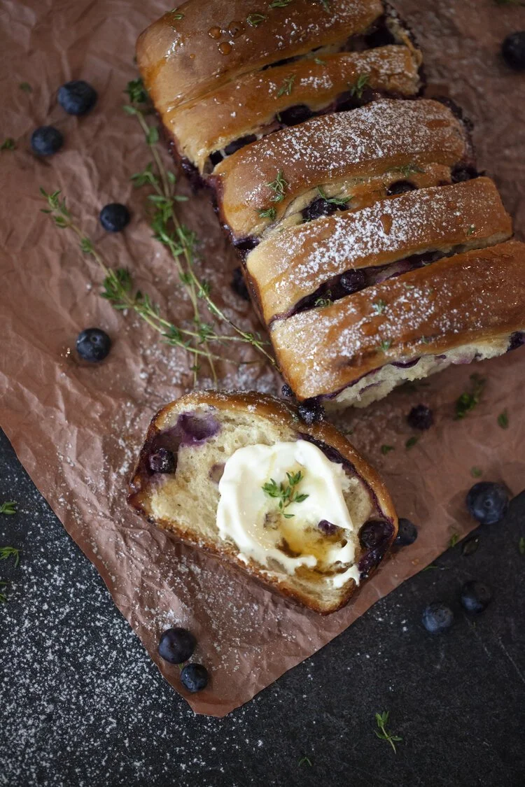 Blueberry Lemon Pull-Apart Bread