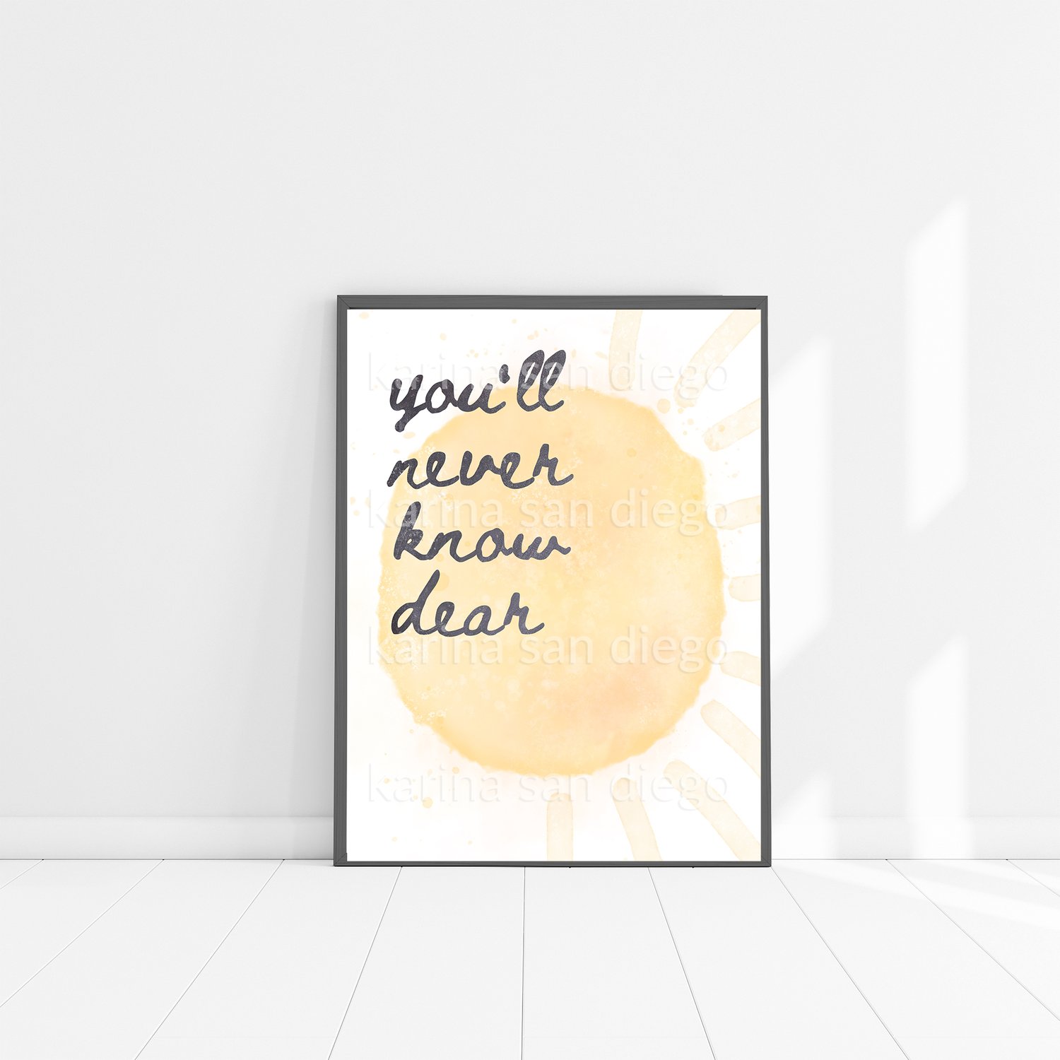 You Are My Sunshine Lyrics - Printable Nursery Watercolor Wall