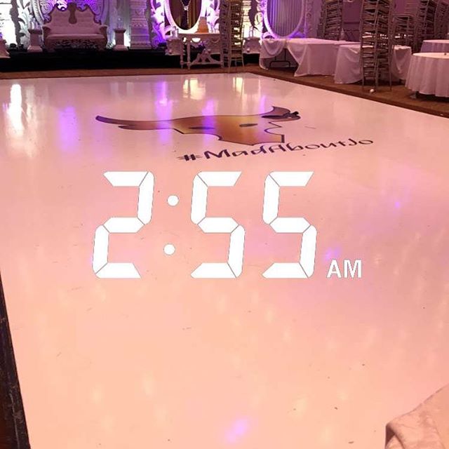 Our beautiful vinyl wrapped floor after being danced on for hours! Still perfect 😍👌🏽 contact info@marqueedesign.ca today for your quote!