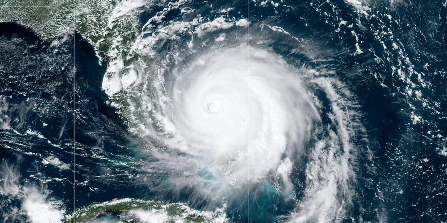 Hurricane Dorian over The Bahamas. NOAA via Getty Images.