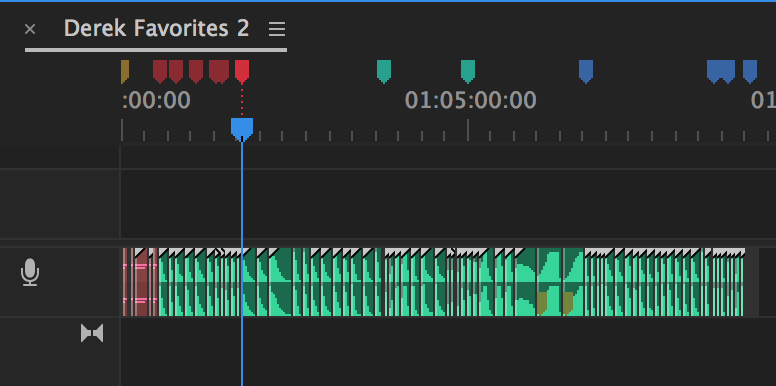Each marker is a different category of sound effect. I put my favorites at the beginning of each section.