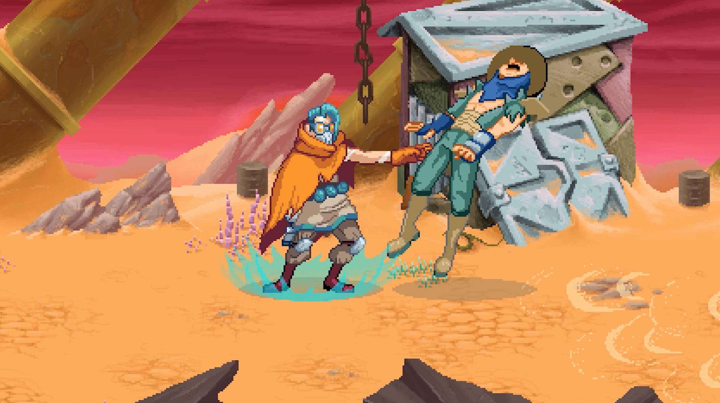 In addition to cutting out the music, I slowed down the gameplay here to emphasize this epic nudge.
