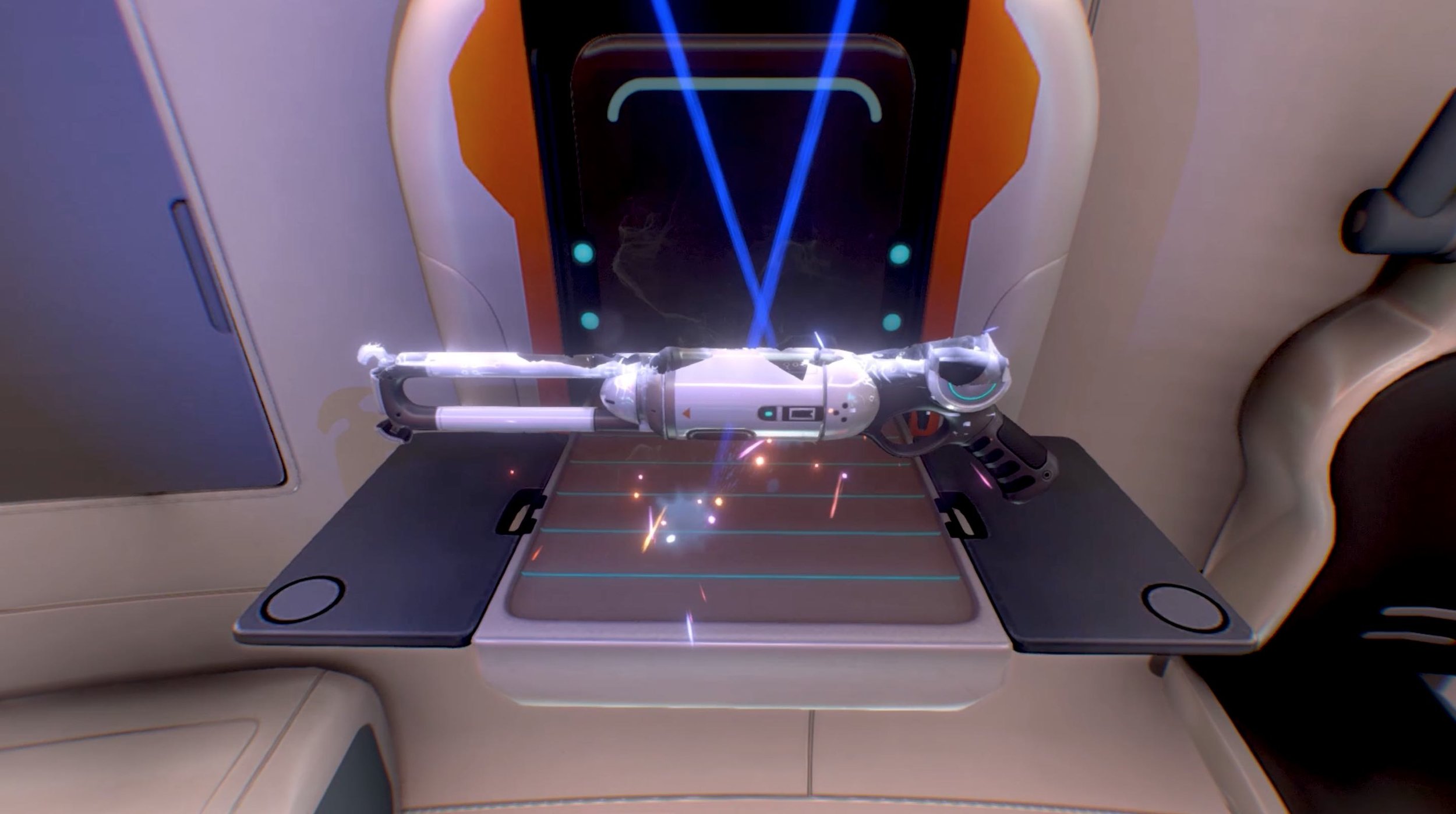 There are TONS of things to fabricate in the game, but I chose this stasis gun because its basic shape is recognizable.