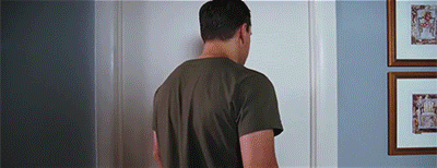 From the trailer for The Departed : A punch starts in one shot, finishes in another, and then the twirling of the body resolves as Jack Nicholson turns around