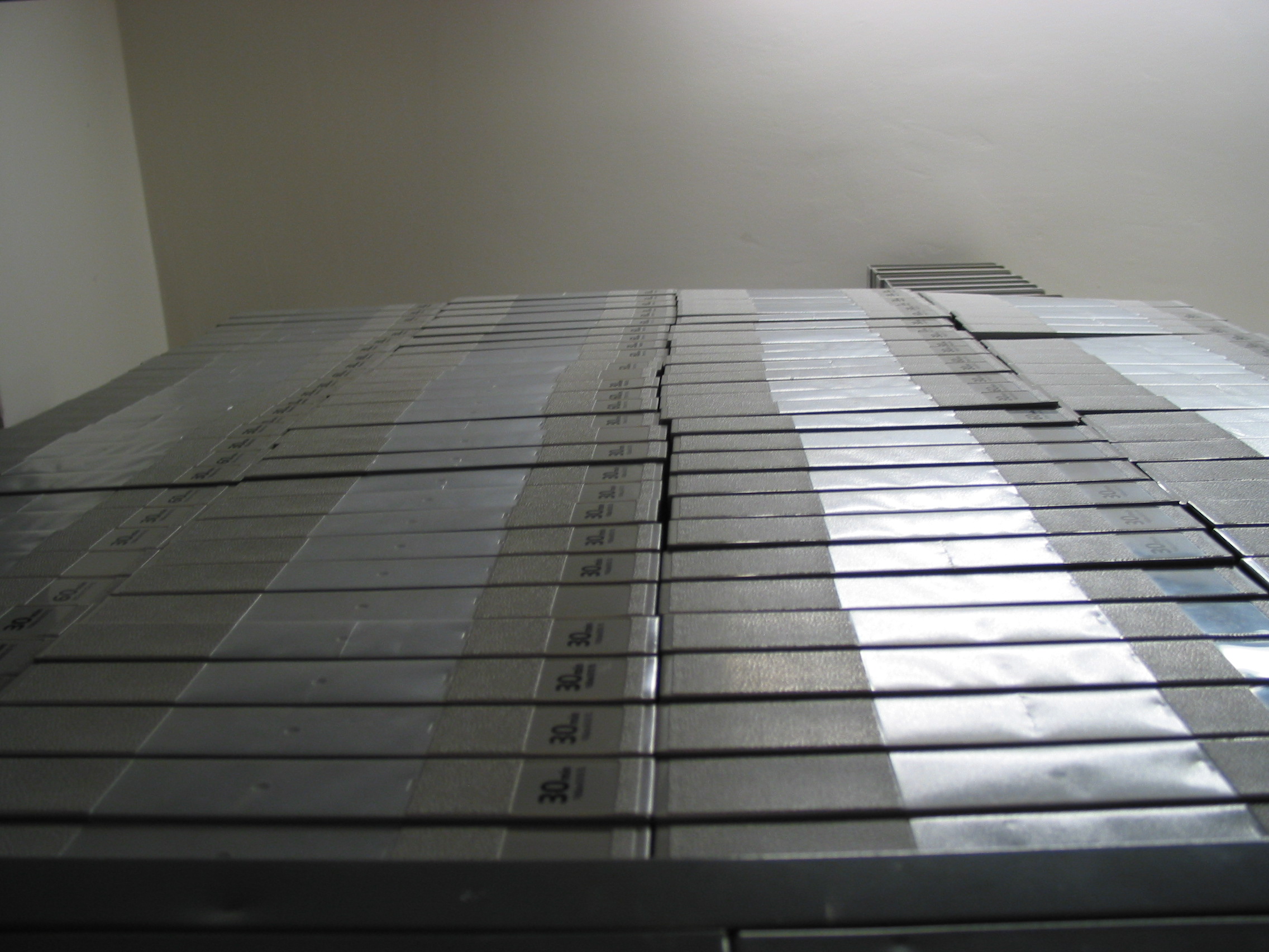 A photo of tapes of dailies from when I was an assistant editor. I don't know if this is an indicator of how old I am or how long it took for technology to move on.