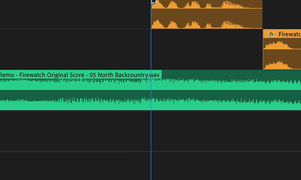 STEP 1: Add edits (Cmd+K) to the music at the beginning and end of the dialogue