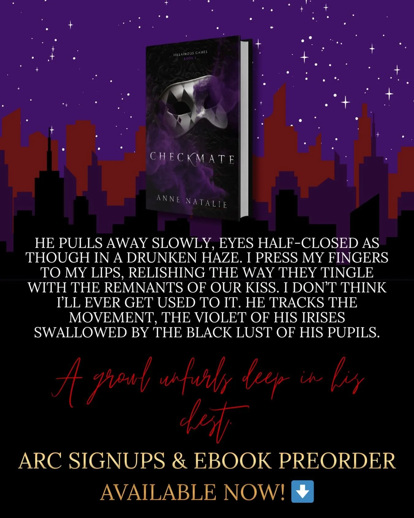 TROPES:
♟️Superhero/Supervillain
♟️Enemies to Lovers
♟️Touch Her/Him &amp; Die
♟️Forced Proximity
♟️Found Family
♟️More Than One Bed, but I Want You In Mine
♟️Who Hurt You? Oh yeah, I did. Sorry.

~~~~~

Checkmate is an adult enemies-to-lovers superh