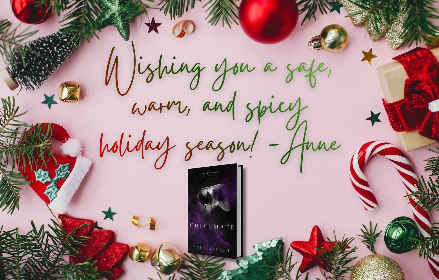 Happy Holidays!

Love,
Checkmate &amp; Charade (and Anne 🖤)