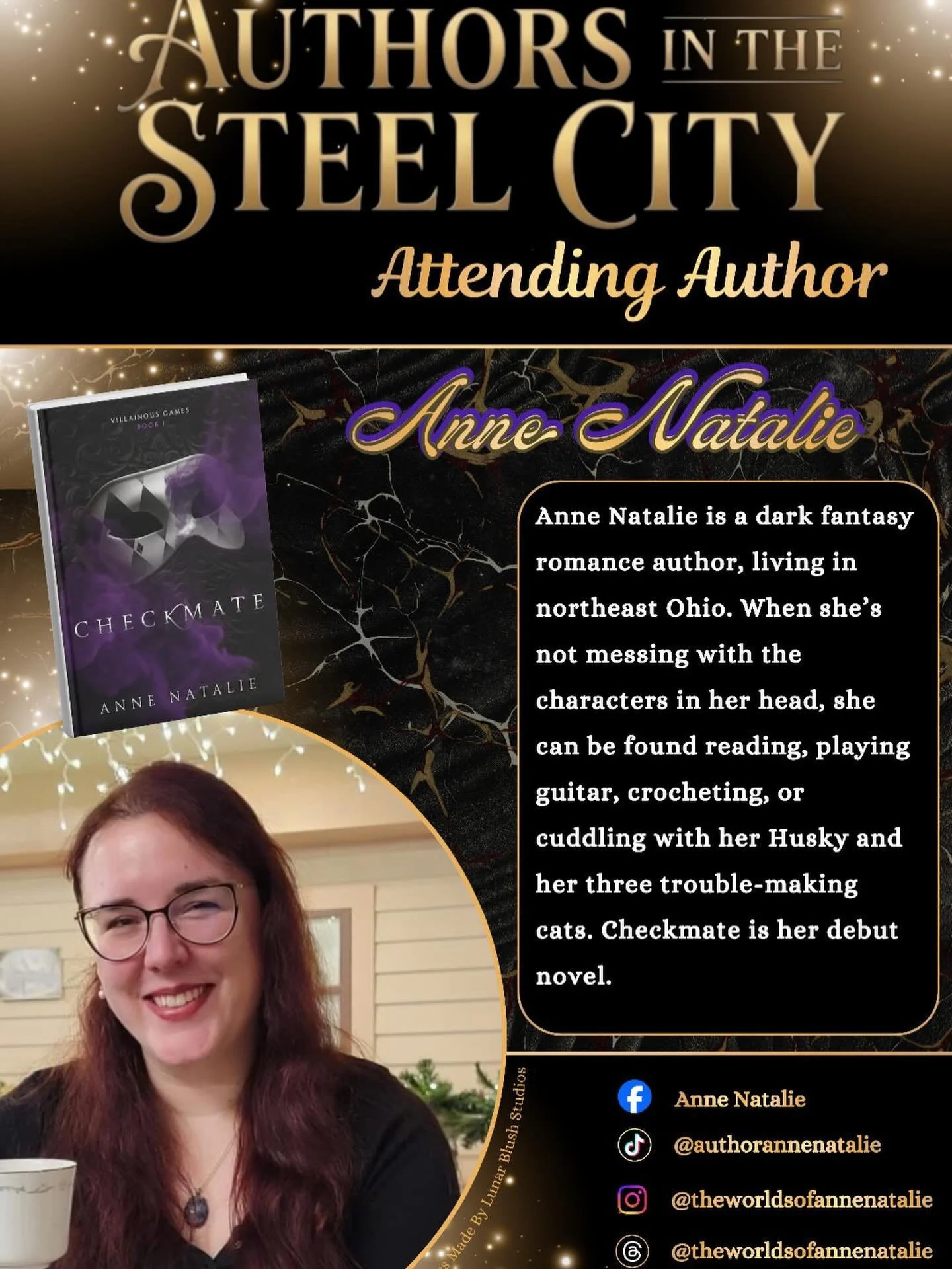 I&rsquo;m so excited to announce that I&rsquo;ll be an attending author at Authors in the Steel City on August 8, 2026!!

The event runs from 11:00 am - 5:00 pm at the Pittsburgh - Marriott North, Cranberry Township, PA. There will be meet &amp; gree