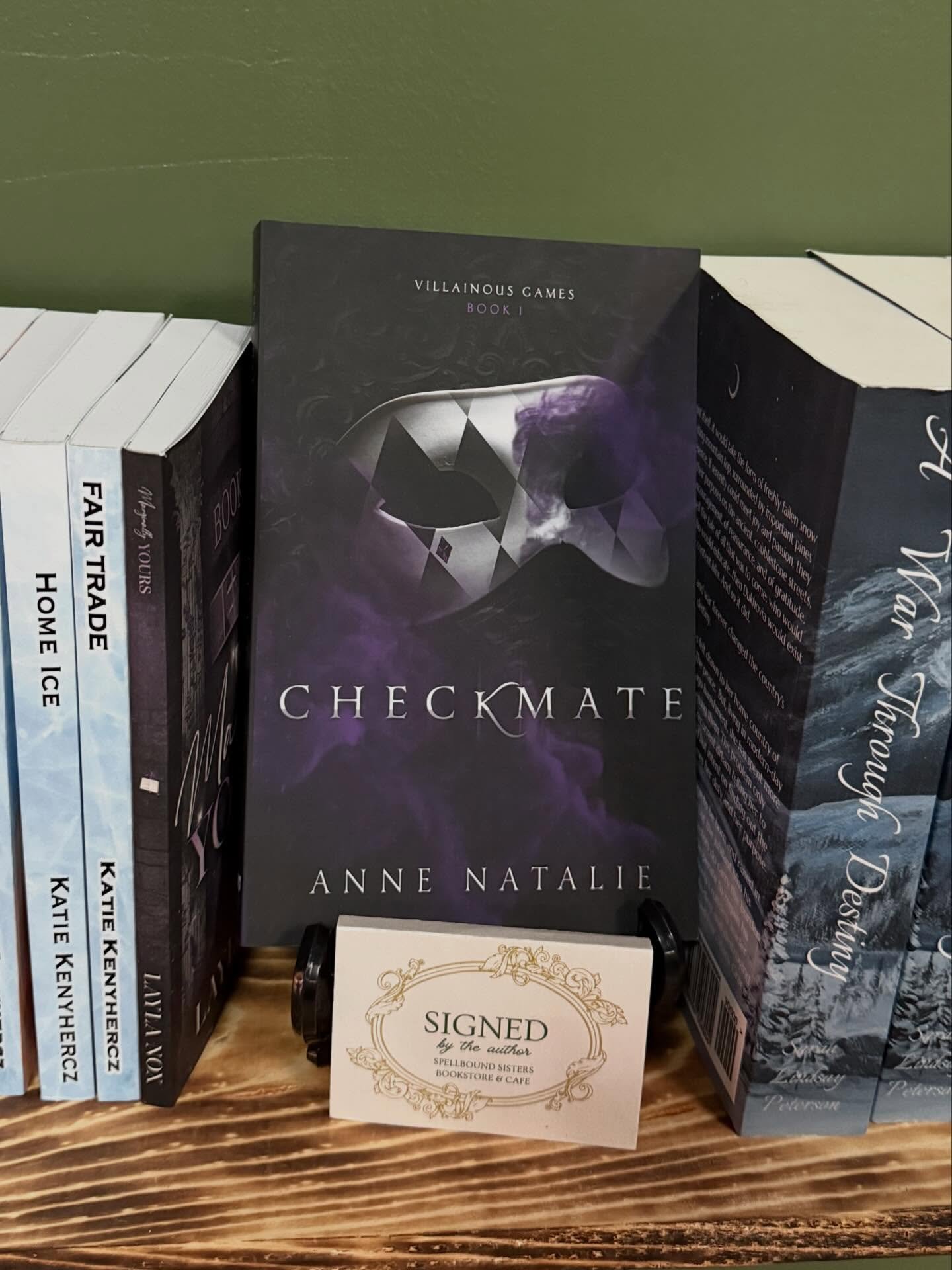 There truly is no feeling like seeing your book on the shelves of your favorite indie bookstores! Stop in to @spellboundsistersbookstore and @popartbooksculture in Boardman, OH, and The Paperback Shack in Niles, OH to pick up a signed copy of Checkma