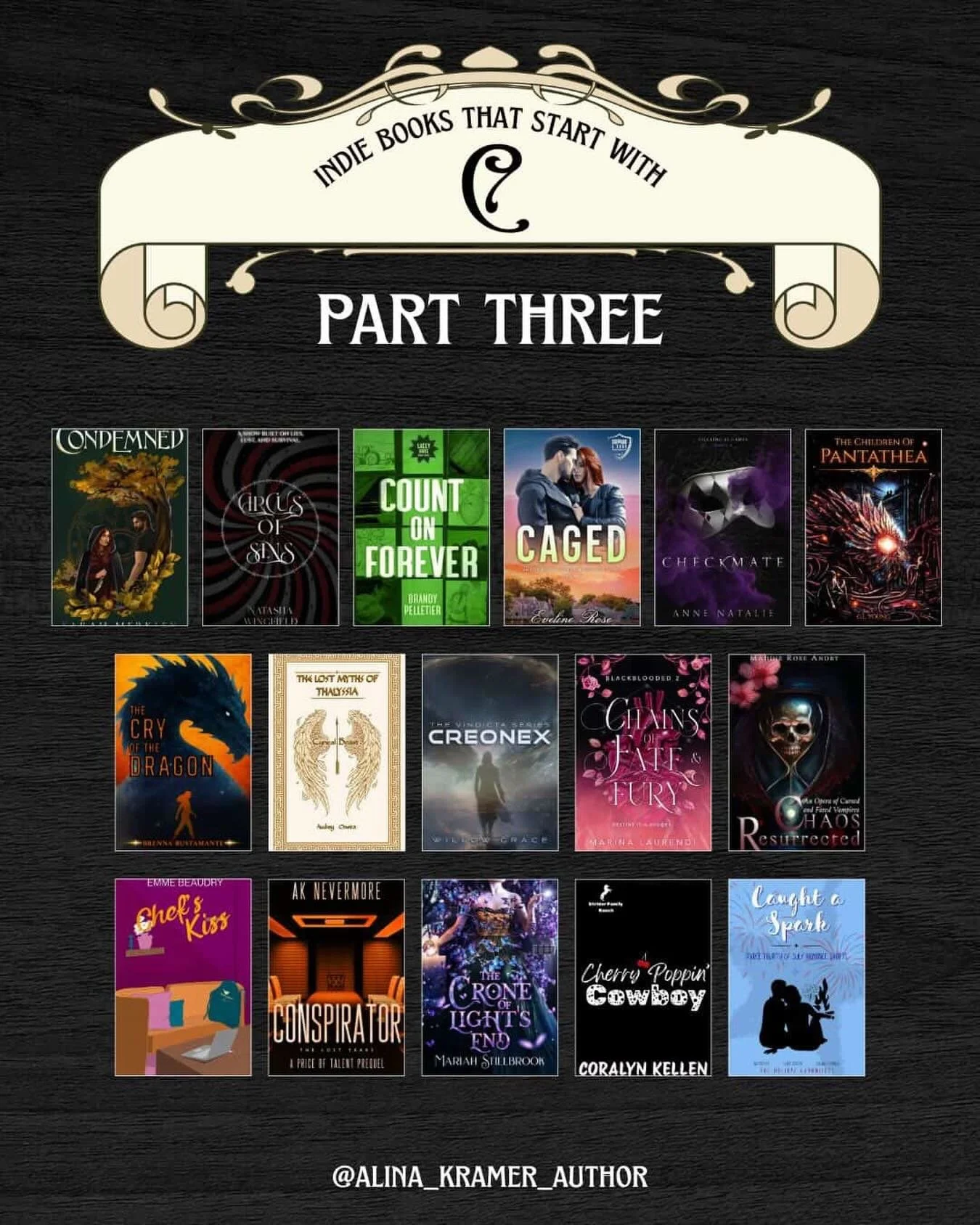 I&rsquo;m so excited that Checkmate is part of this amazing project created by @alina_kramer_author! Head over to her profile to check out the full post and get a closer look at each of these reads, learn more about Alina&rsquo;s project, and see the