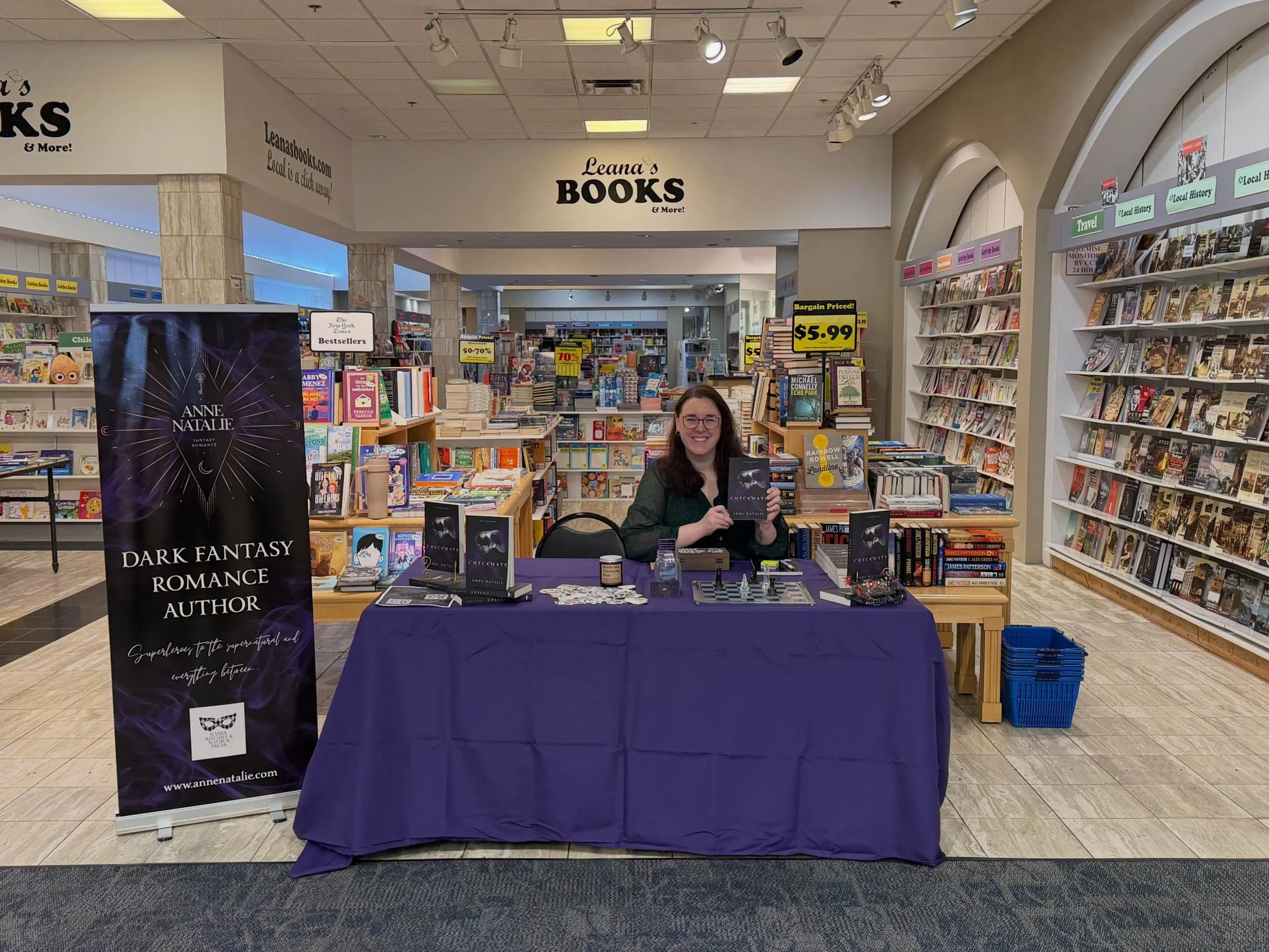 We are all set up! Come out and see me for my first ever book signing TODAY!!!

Leana&rsquo;s Books &amp; More in Niles, OH
Located in the Eastwood Mall
5555 YoungstownWarren Rd., Suite 274
Niles, OH 44446
12:00 - 4:00 p.m.