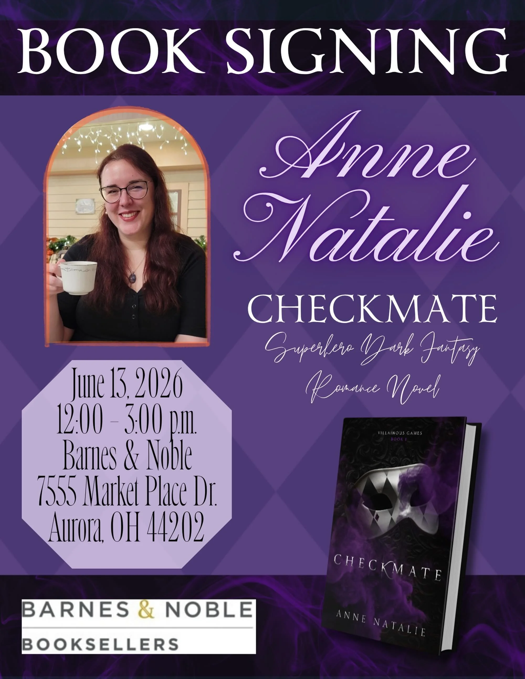I&rsquo;m so excited for my next book signing at Barnes &amp; Noble Aurora (@bnauroraoh) 7555 Market Place Dr. in Aurora, OH, on June 13th from 12-3 p.m.! I had so much fun meeting readers this past weekend and I can&rsquo;t wait to do it again. I&rs