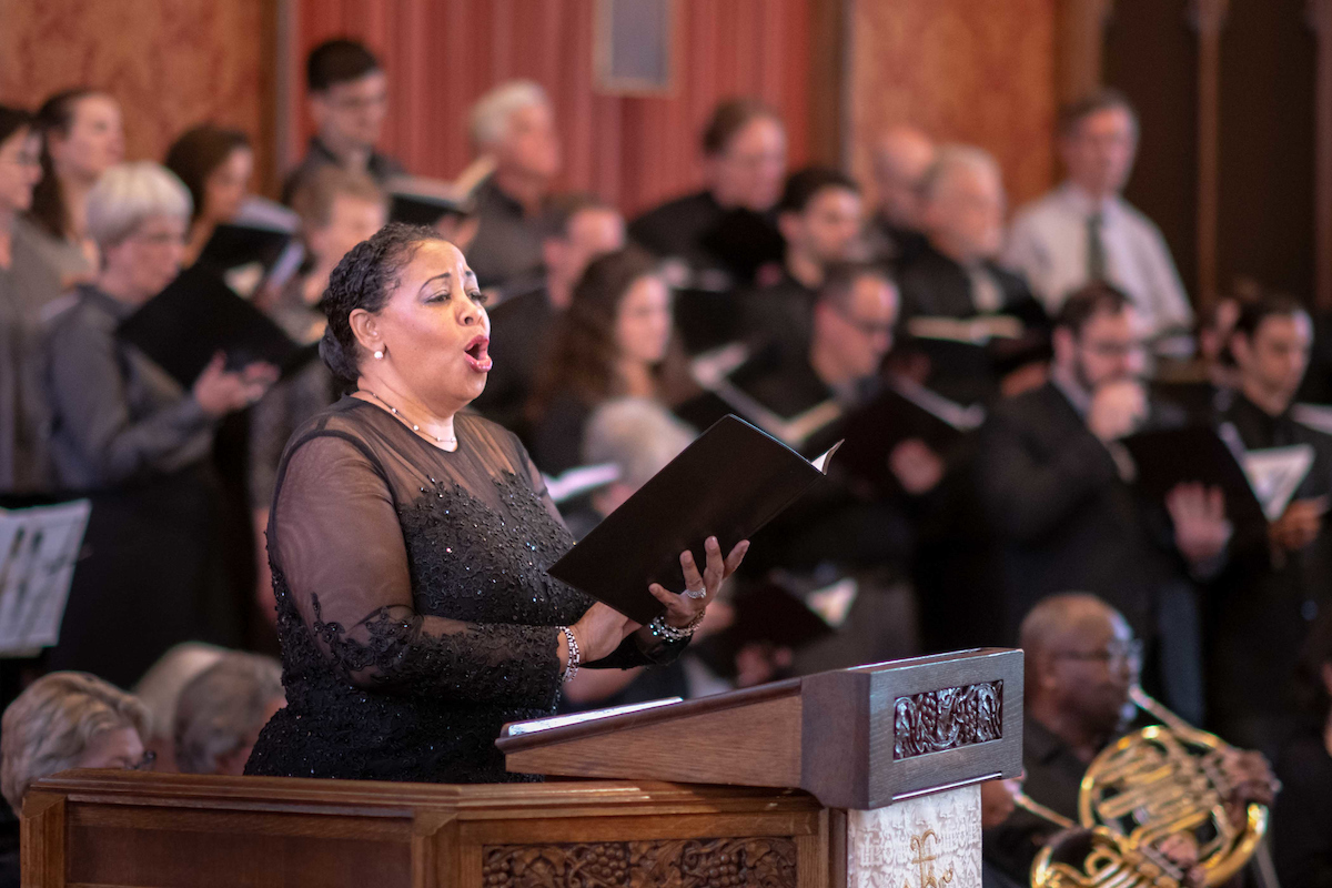 World renown soprano Detra Battle performs with the Messiah Chamber Orchestra - Jeffry Newberger, conductor April 28, 2019 / Kevin Kennedy - photographer