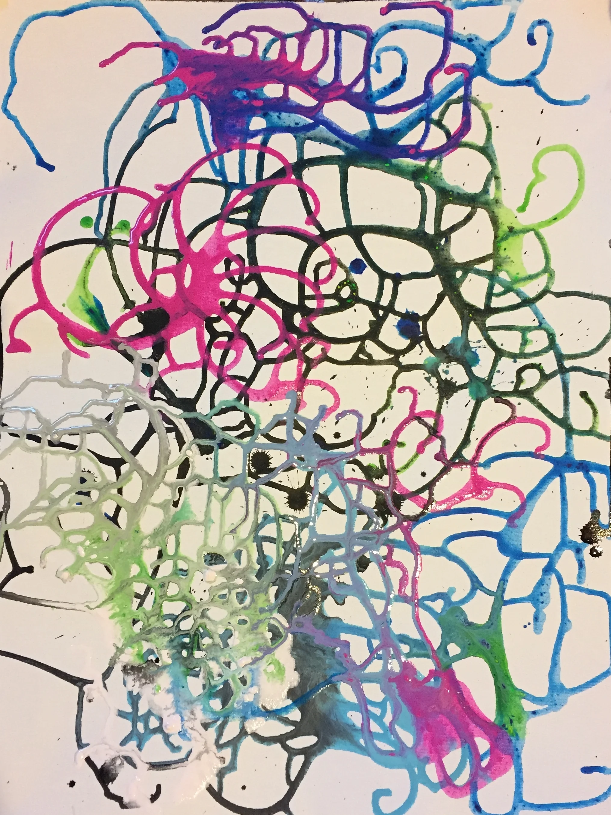 Untitled #3. Acrylic & Ink on Canvas Paper. 2016