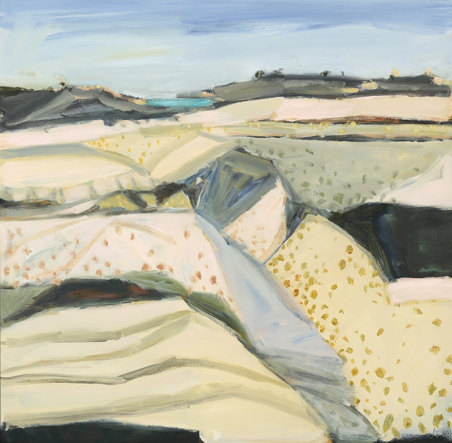 Threads and Seams of the White Desert. 80x80cm Oil on board 2015.jpg