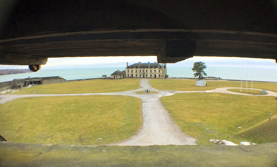 View from the second tower. You can see the French Castle and the lake beyond