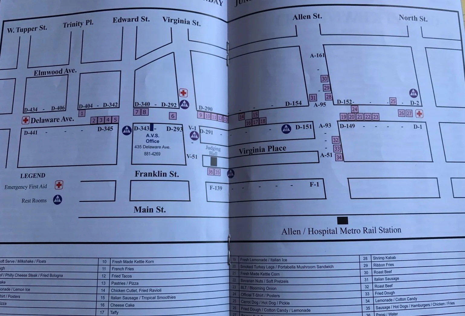 Map of the festival from the brochure
