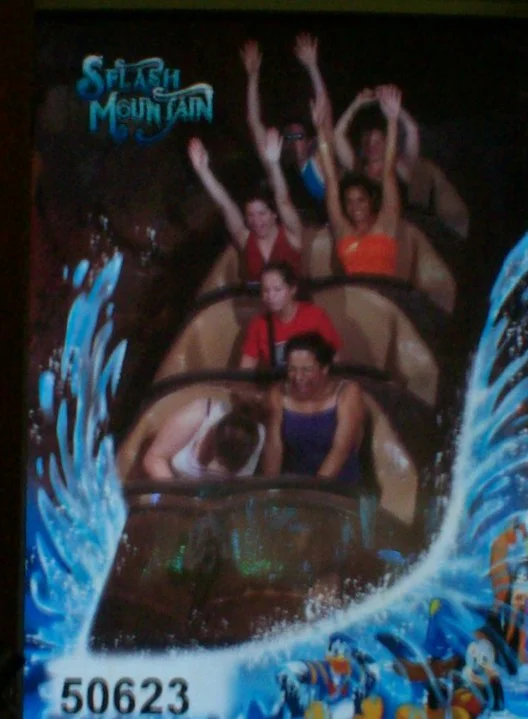 Blurry, but that's me ducking on the only time any of my roommates got me on splash mountain. I hate drops. This was from my first program