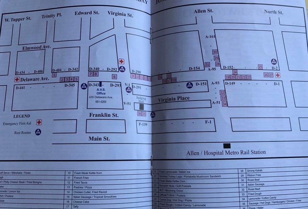 Map of the festival from the brochure