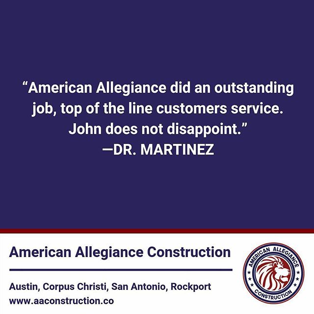 Thanks for choosing American Allegiance Construction!