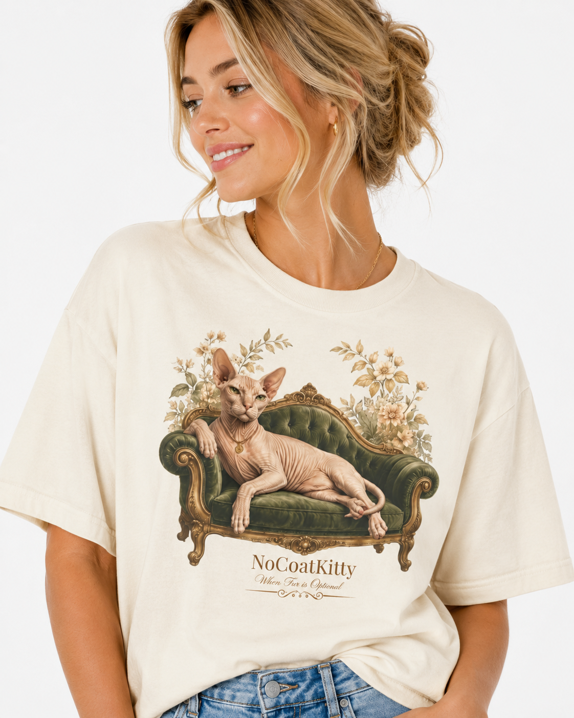 Nocoatkitty Signature Graphic Sphynx Tee