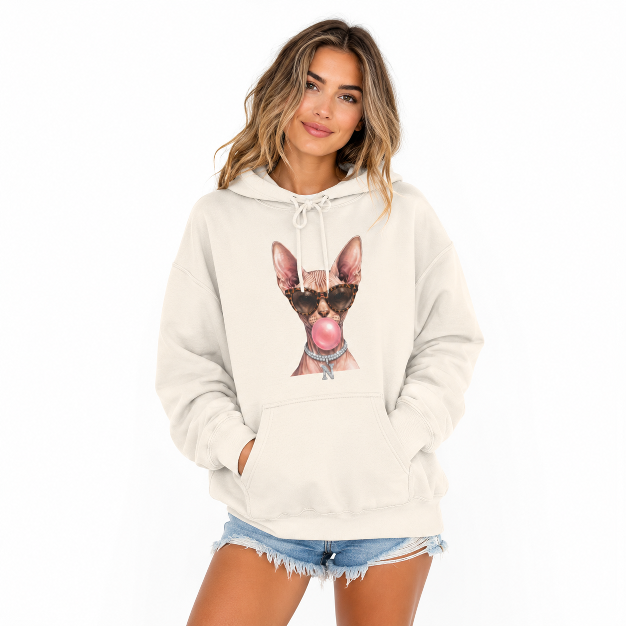 Bubblegum Sphynx Hoodie