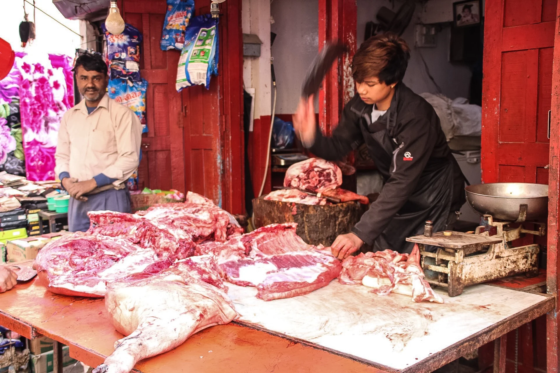 Meat vendors