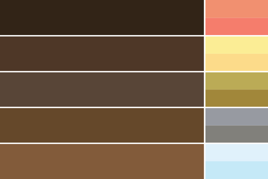FIG.2: Range of colors pulled directly from Belmont Harbor image.