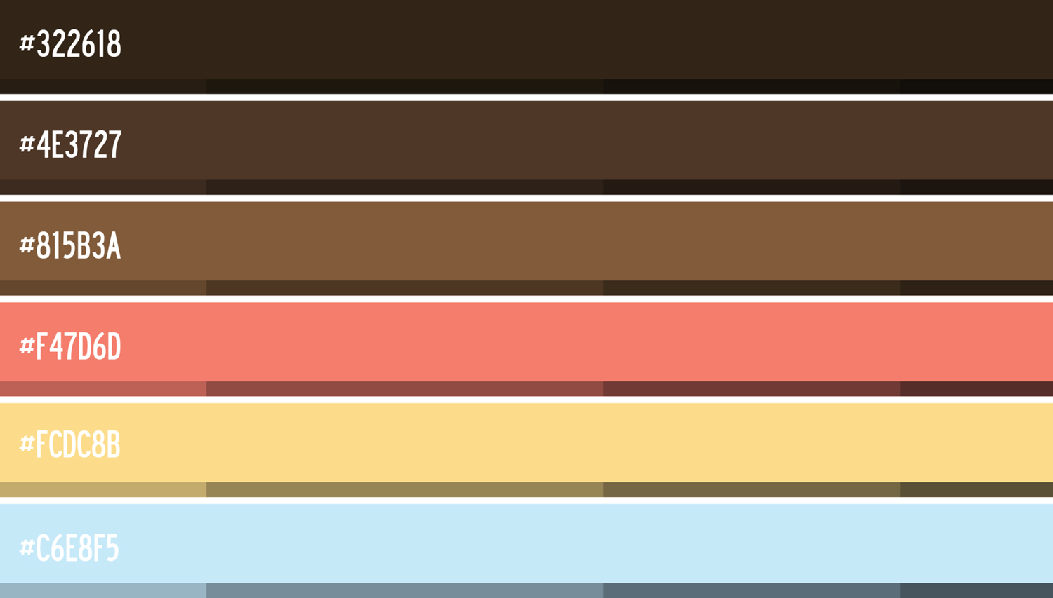 FIG.3: Color palette & Hexadecimals