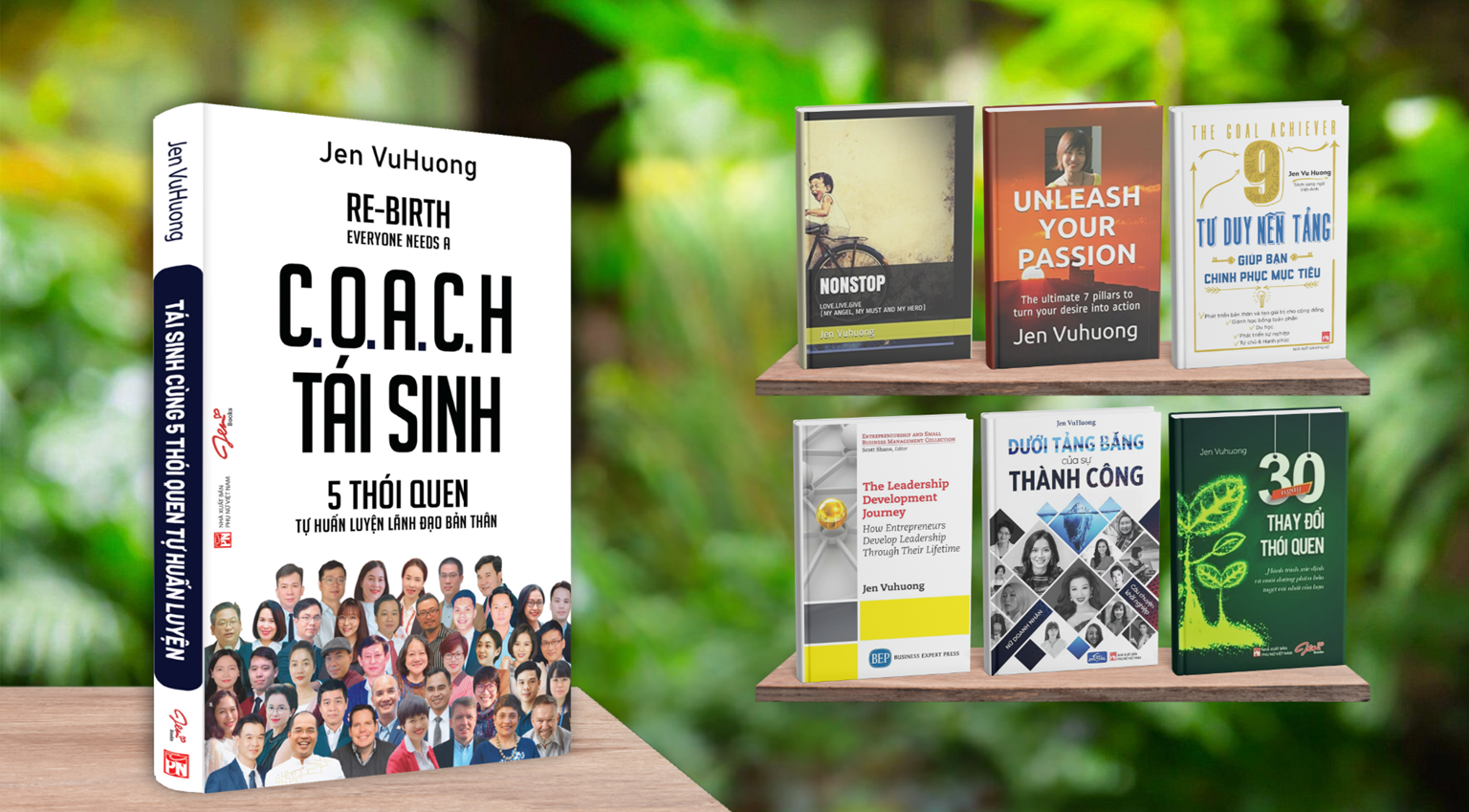 Seven published books by Jen VuHuong