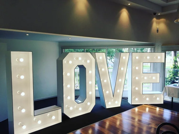 Light Up Letters & Numbers hire for corporate events in Melbourne