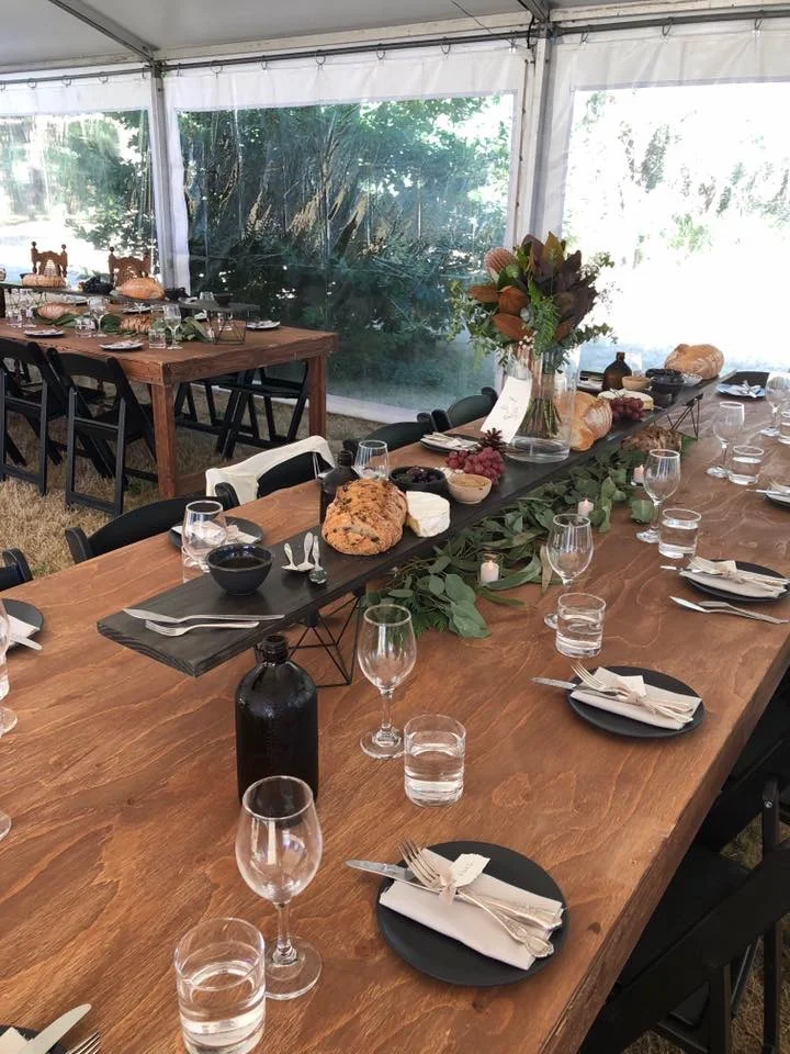 timber trestle tables — One Big Day Event Hire Melbourne