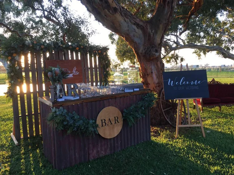 Rustic Bars & Stools hire for corporate events in Melbourne