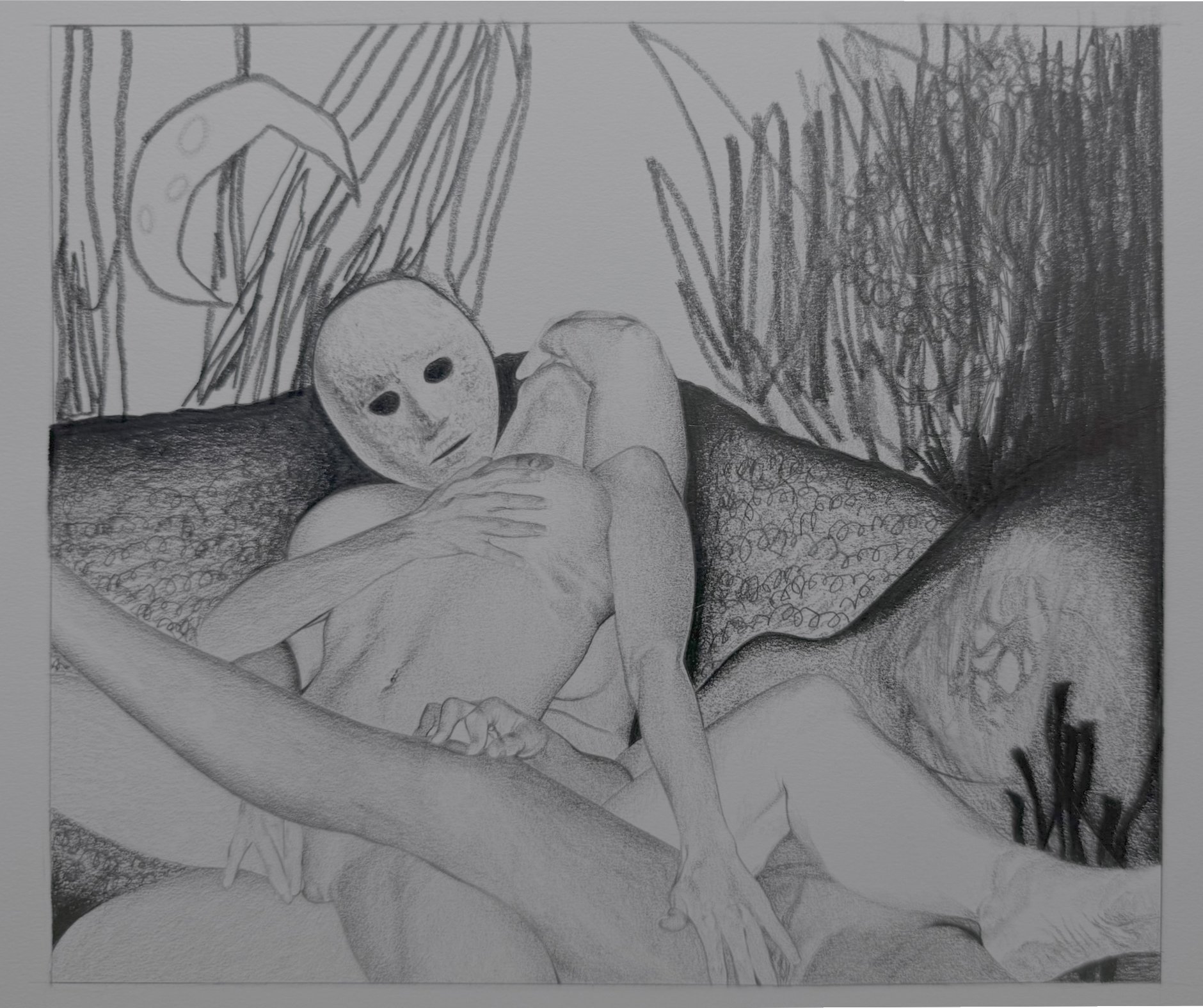  I Didn’t Mean To Scare You Off graphite on paper 7 × 8 inches Price: 1,600.   More info, Click here.  