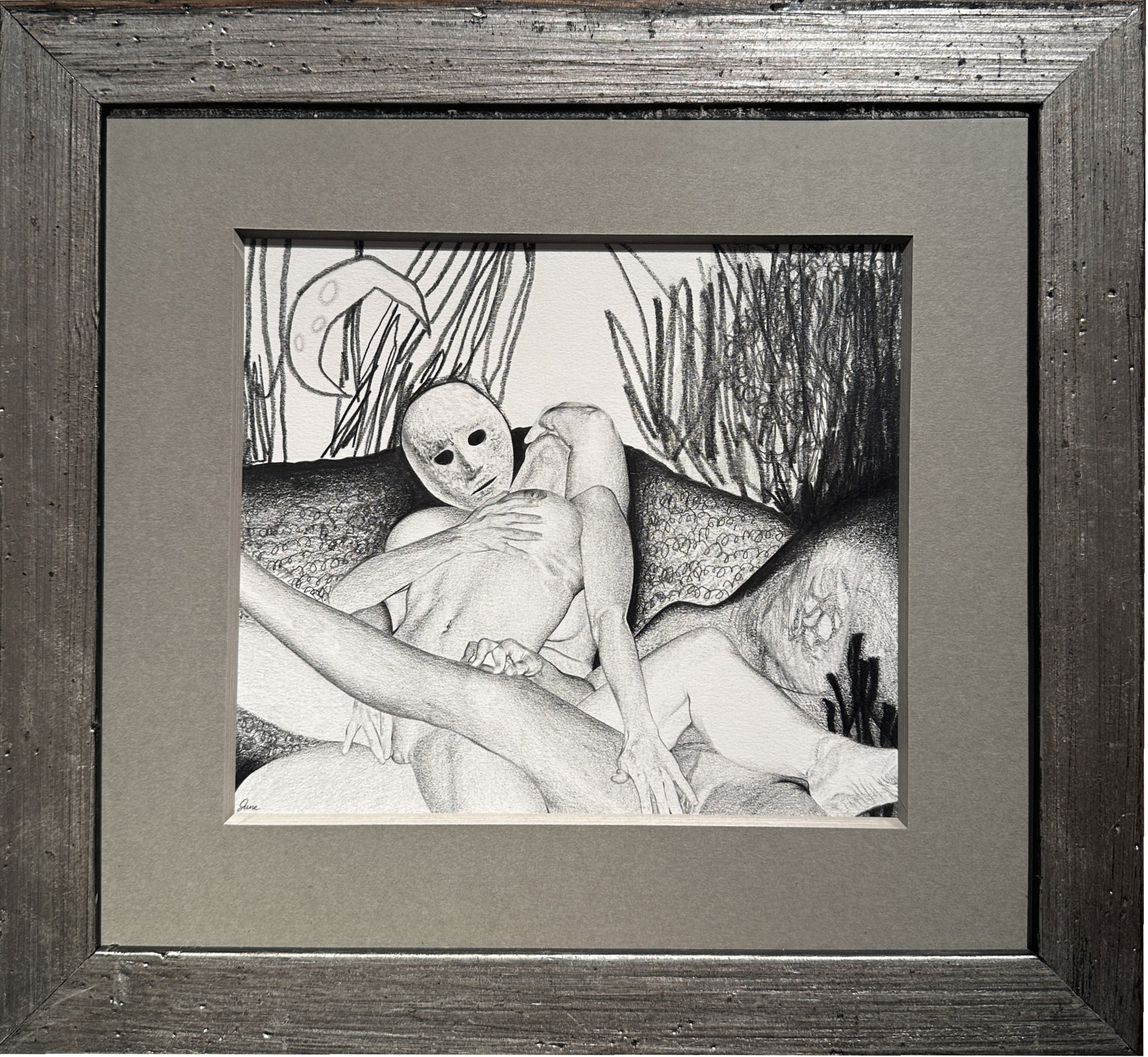  I Didn’t Mean To Scare You Off graphite on paper 7 × 8 inches  SOLD  