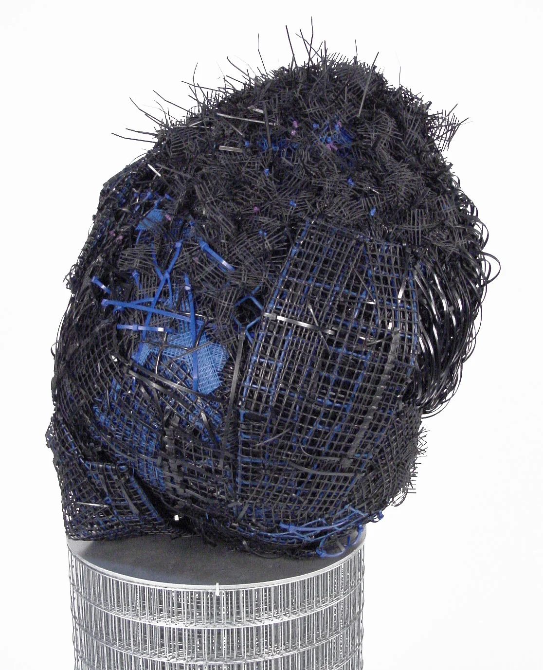 Big Head plastic and metal fencing 27 X 18 X 16" 2004 private collection