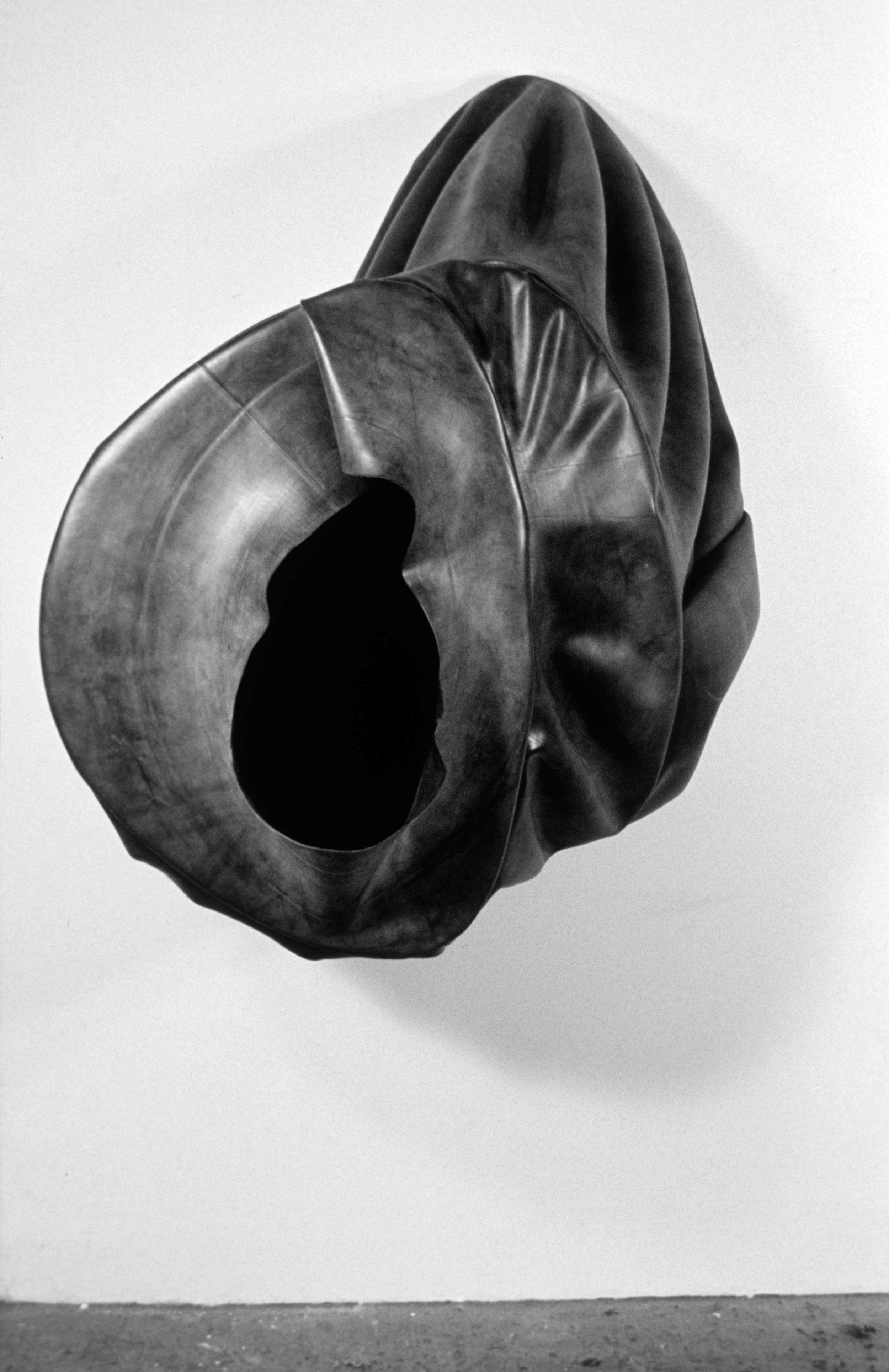   Black Hole   1988  rubber  and wood  56 X 48 X 51"   