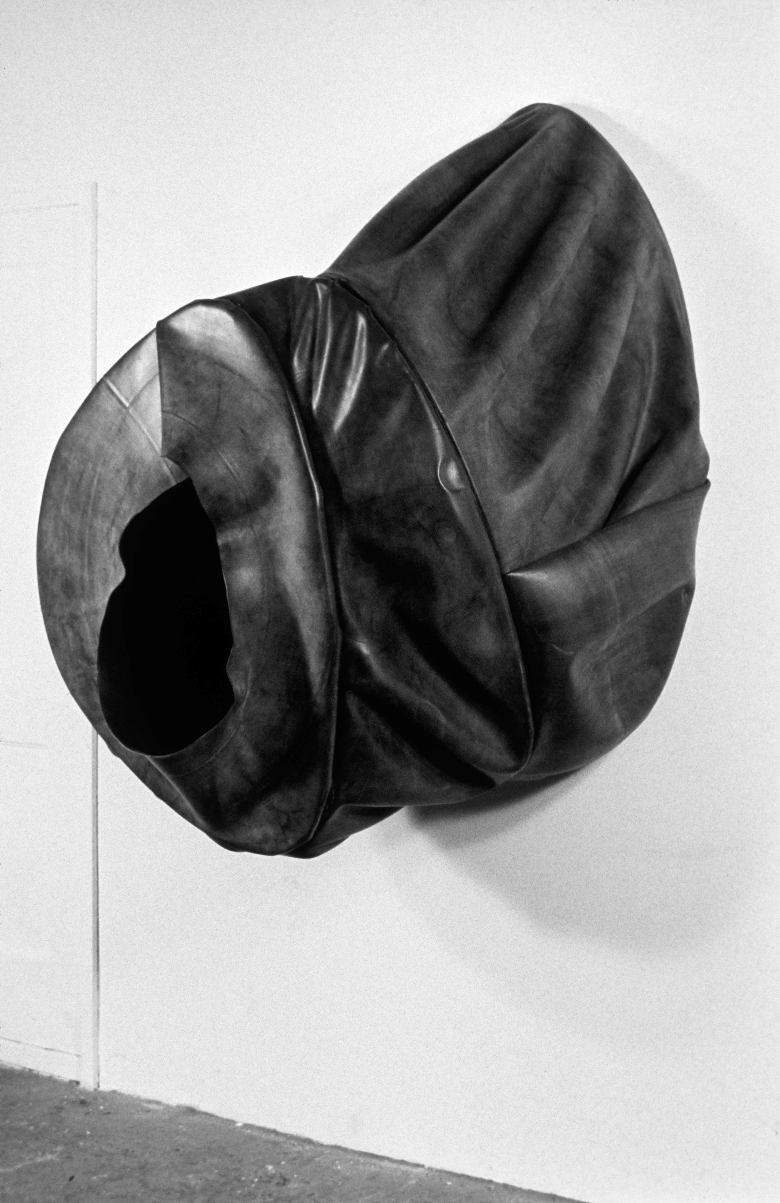   Black Hole   1988  rubber and wood  56 X 48 X 51"   