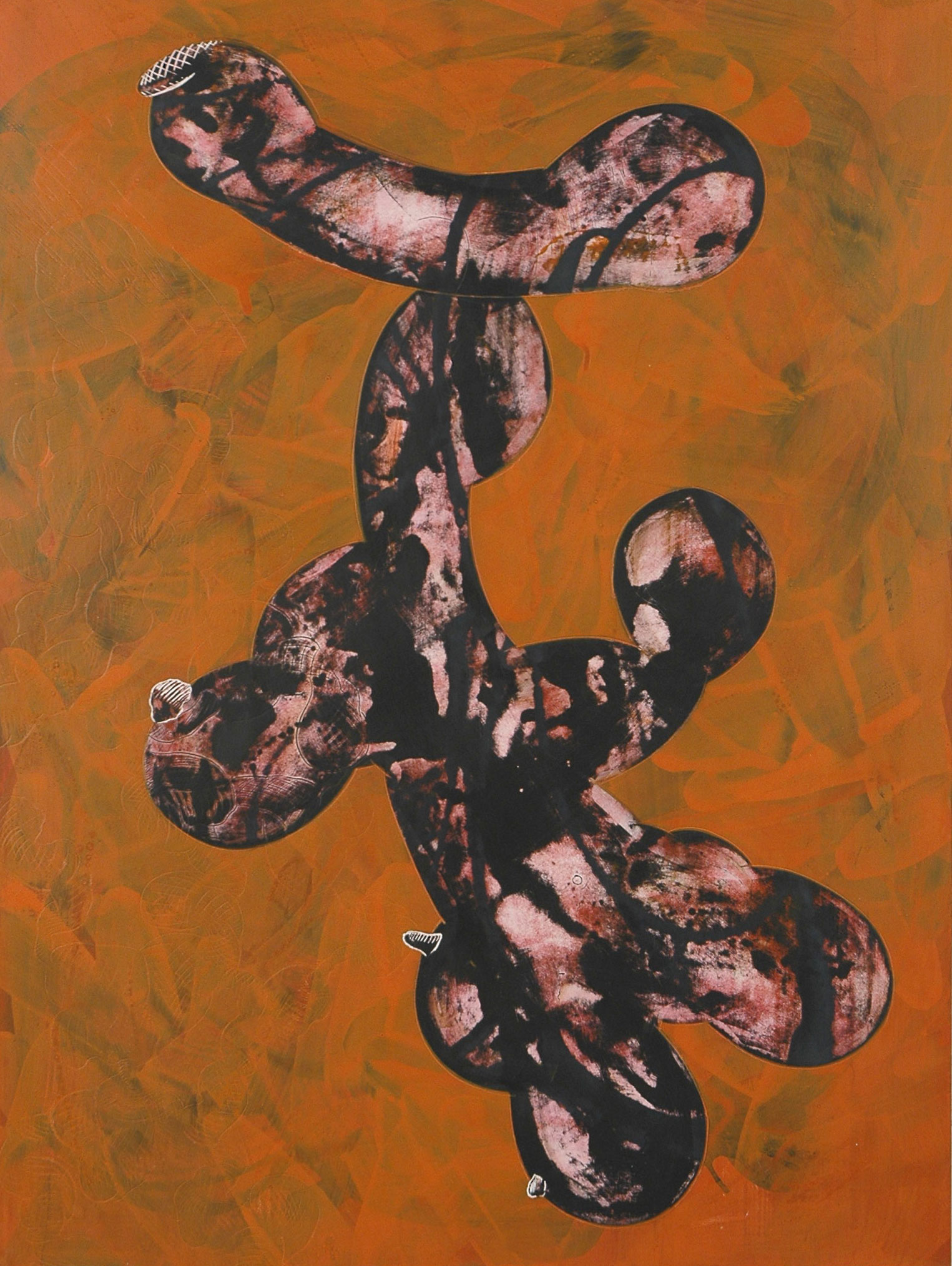   Orange_Black Figure   2011  acrylic  20 X 16"   